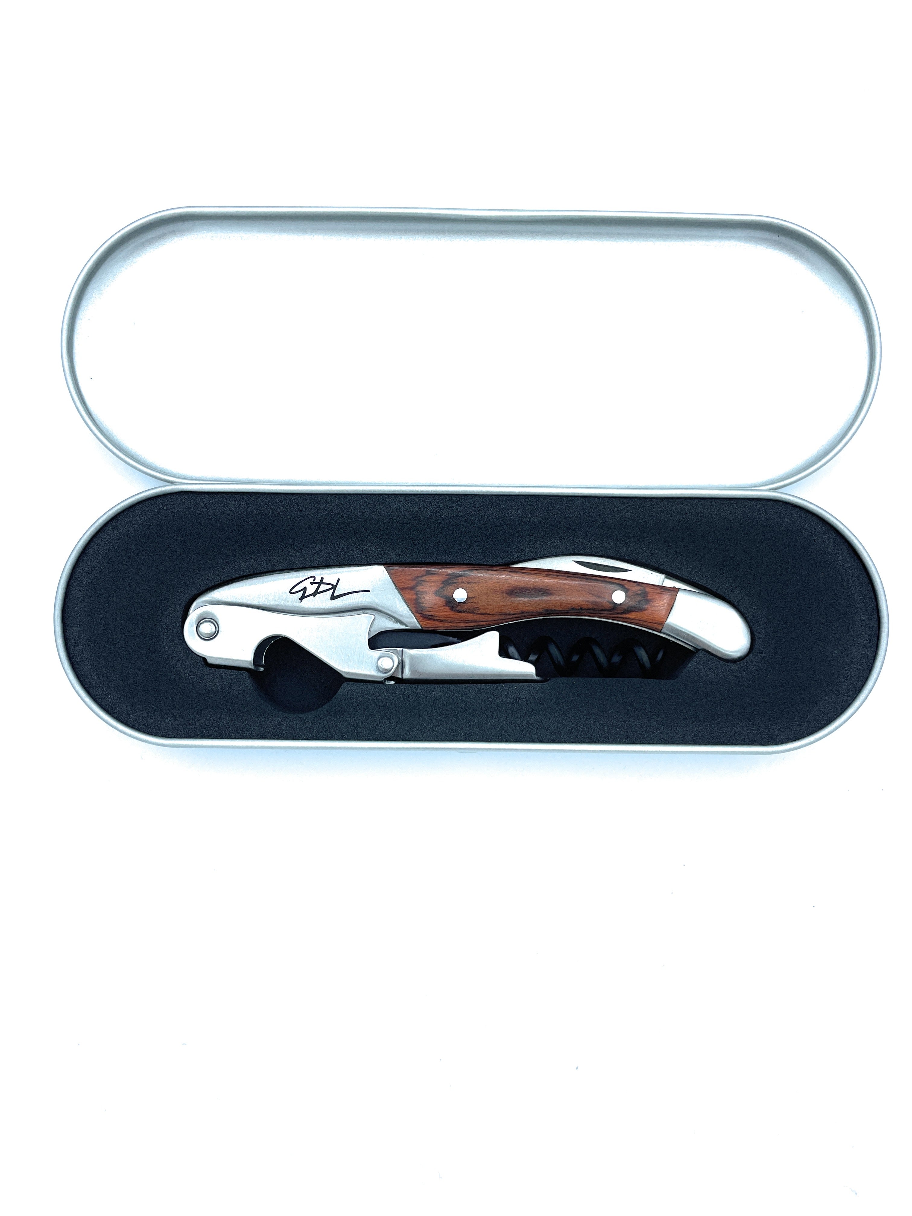 Cavatappi Professionale In Acciaio Inox Con Manico Legno - Elegante, Compatto, Con Scatola Rigida - Foto 11